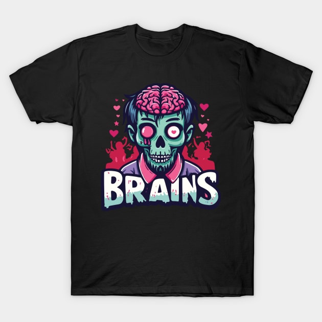Zombie Brains T-Shirt by pixelmeplease
